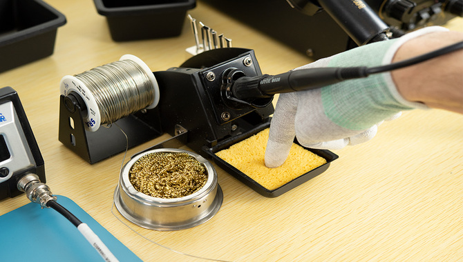 Clean The Soldering Iron Tip