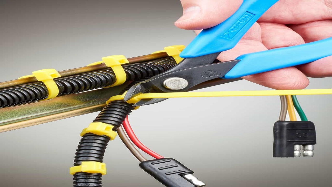 Cutting Cable Ties With Diagonal Cutters